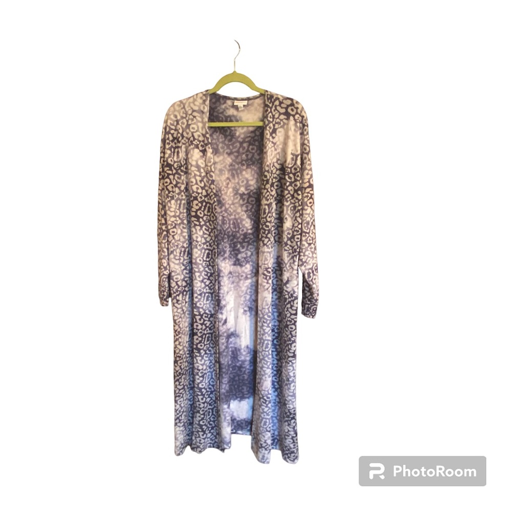 LuLaRoe Janet Duster Cardigan, XL, Different shades of blue
